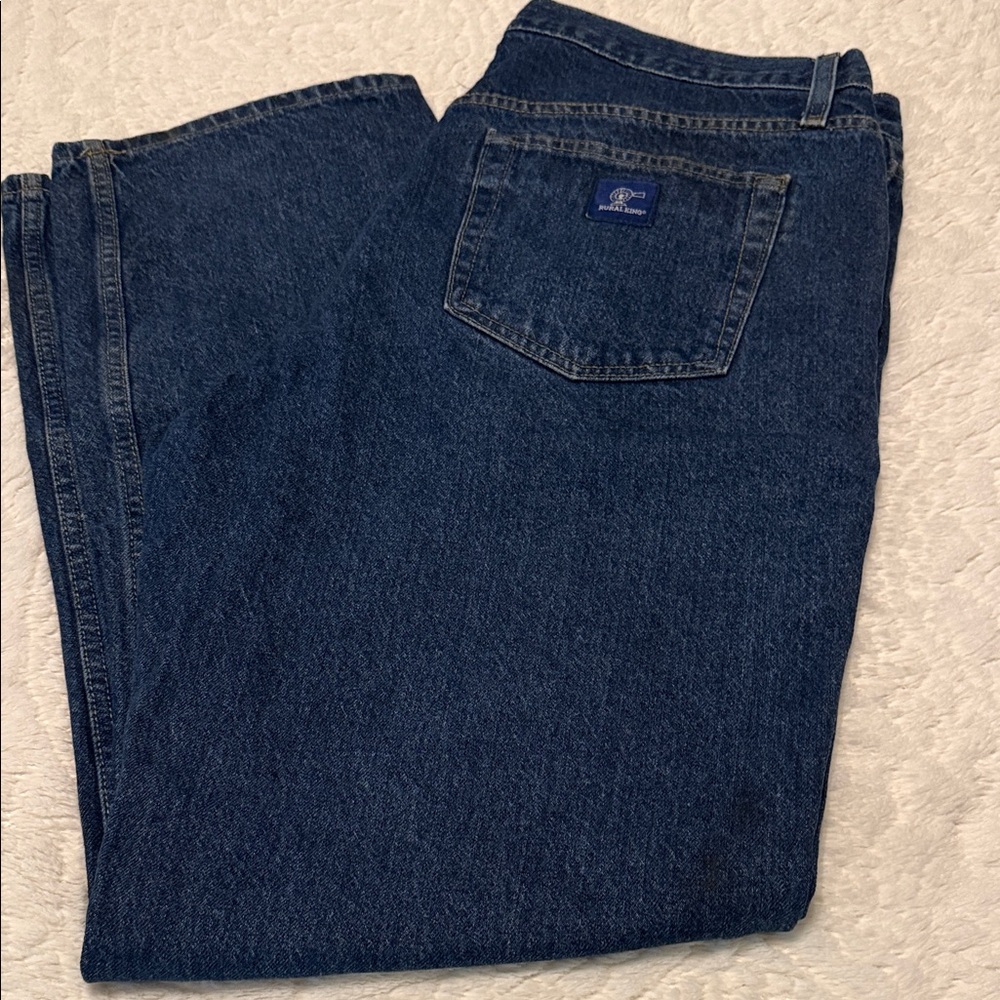 Classic Straight Leg Men’s Jeans in Dark Blue by Wrangler